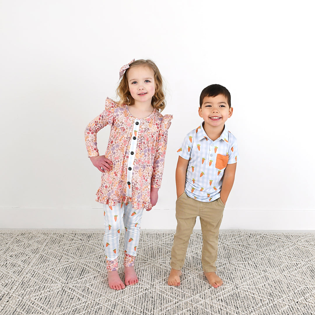 Meadow Floral Bunny PEPLUM SET - Gigi and Max