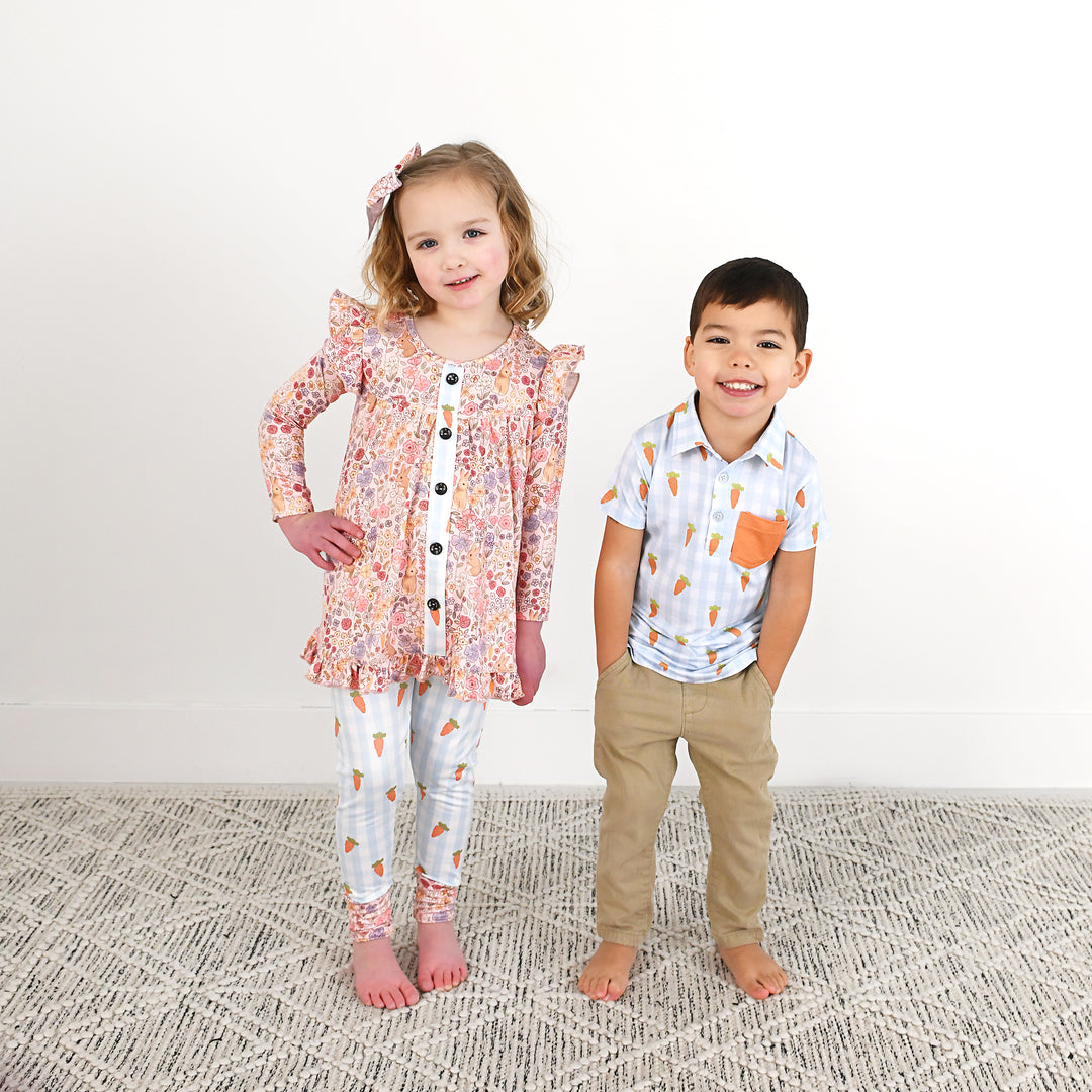 Henry Carrot Gingham POLO SHIRT - Gigi and Max