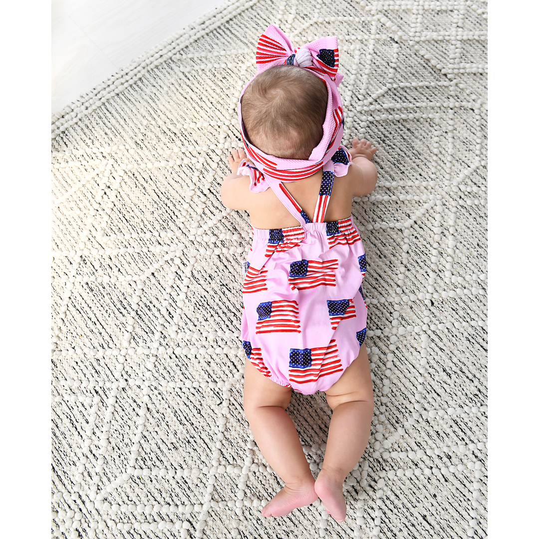 Betty Pink Flag BUTTON BUBBLE - Gigi and Max