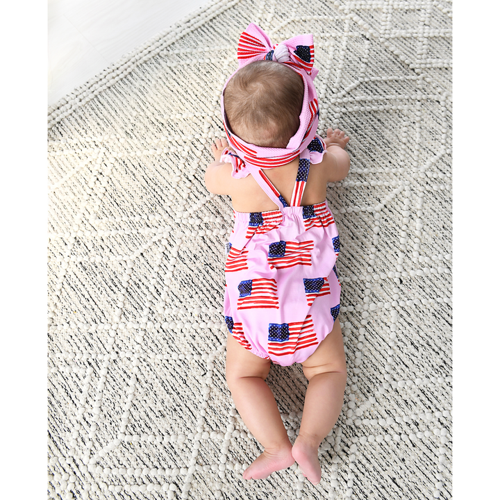 Betty Pink Flag BUTTON BUBBLE - Gigi and Max