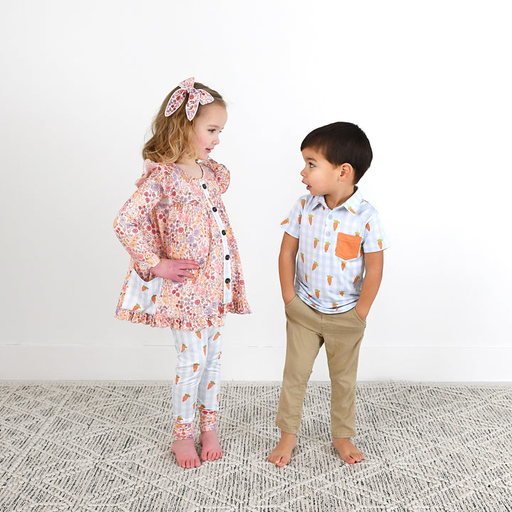 Meadow Floral Bunny PEPLUM SET - Gigi and Max