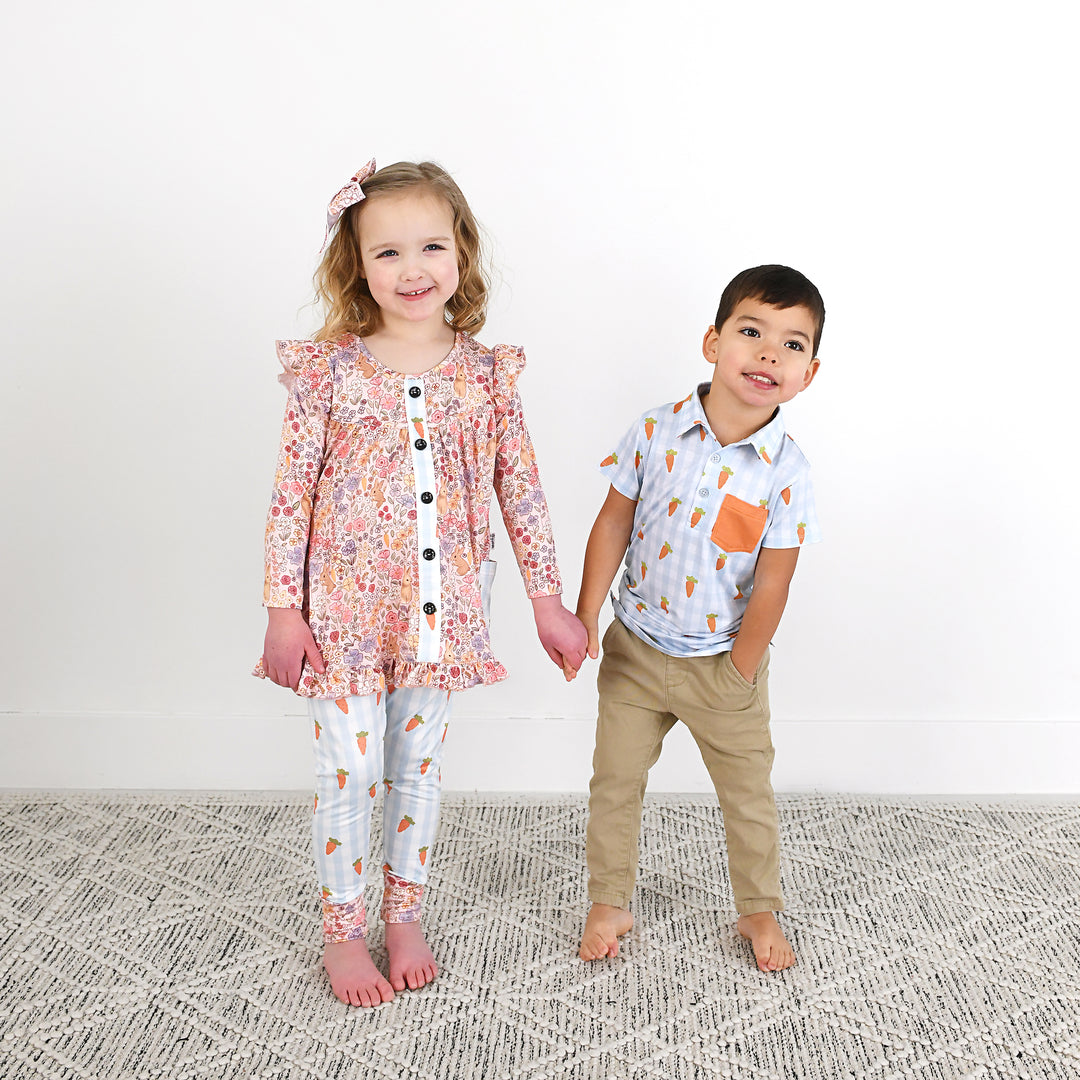 Henry Carrot Gingham POLO SHIRT - Gigi and Max