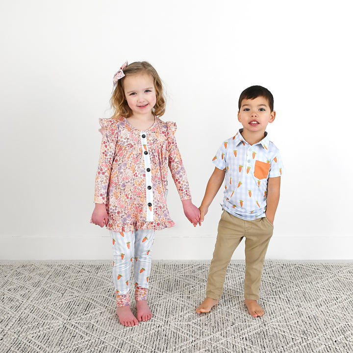 Henry Carrot Gingham POLO SHIRT - Gigi and Max