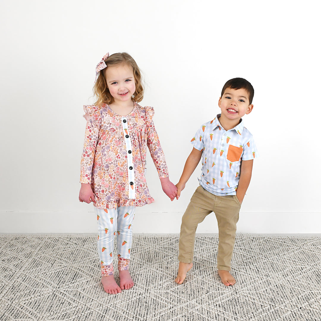 Henry Carrot Gingham POLO SHIRT - Gigi and Max