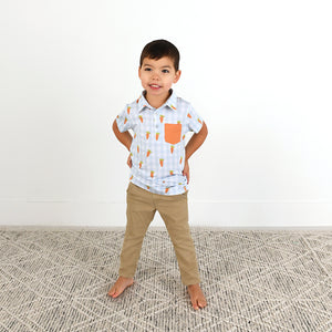 Henry Carrot Gingham POLO SHIRT - Gigi and Max