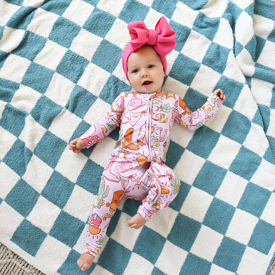 Drake Blue Checks PLUSH BLANKET