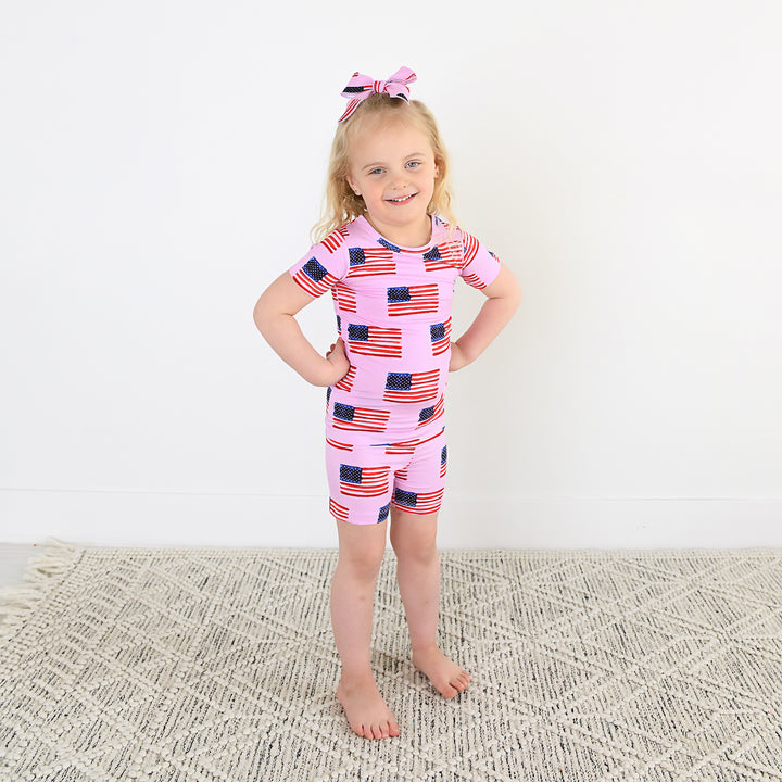 Betty Pink Flag TWO PIECE - SHORTS - Gigi and Max