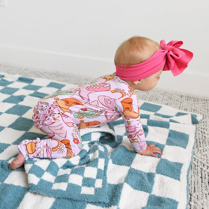 Drake Blue Checks PLUSH BLANKET
