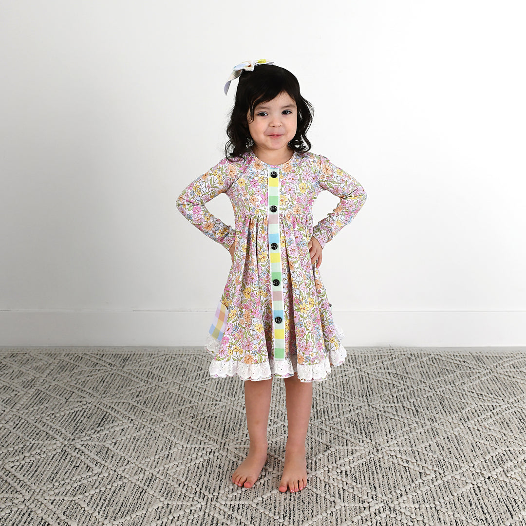 Kennedy Floral BUTTON DRESS - Gigi and Max