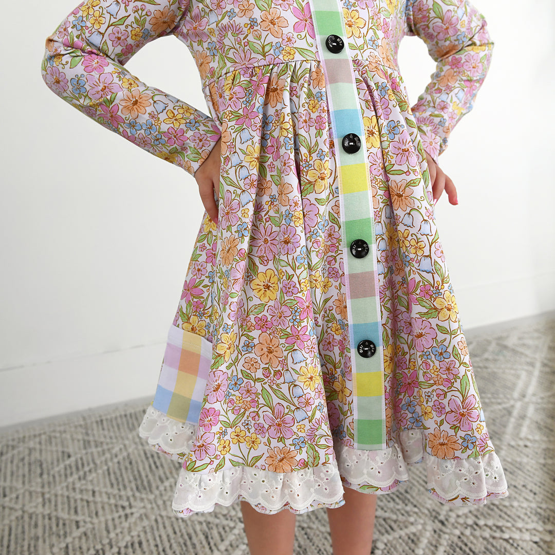 Kennedy Floral BUTTON DRESS - Gigi and Max