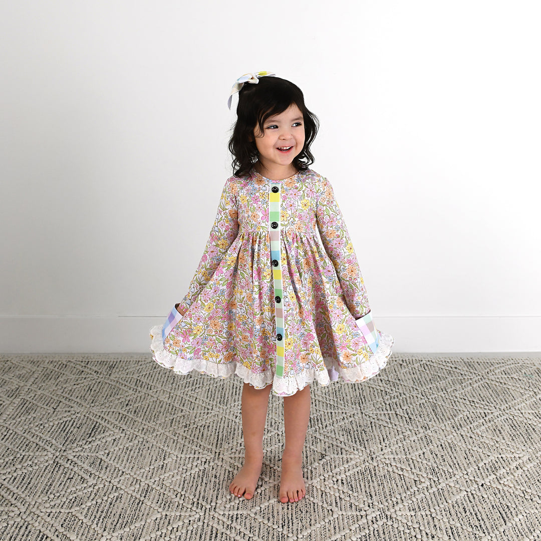 Kennedy Floral BUTTON DRESS - Gigi and Max