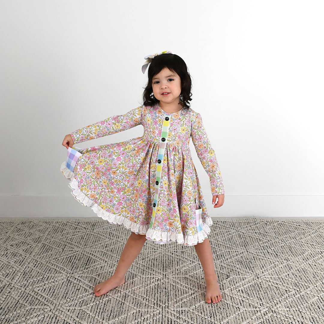 Kennedy Floral BUTTON DRESS - Gigi and Max