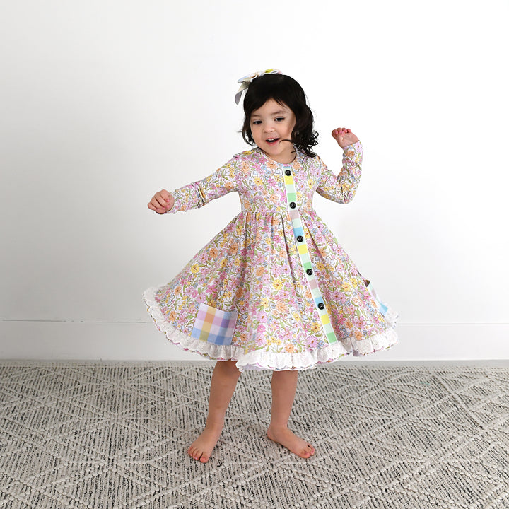 Kennedy Floral BUTTON DRESS - Gigi and Max