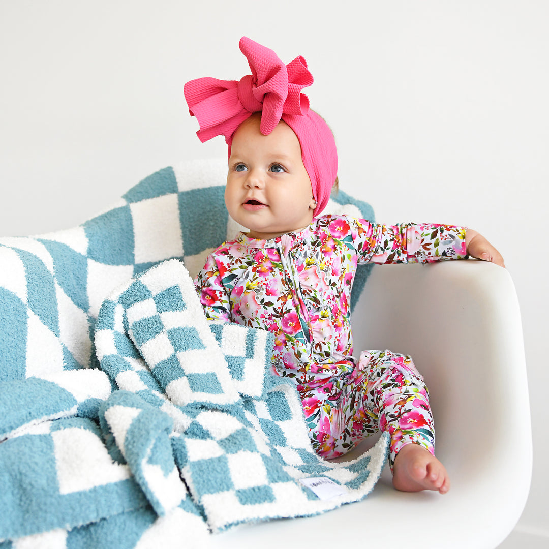 Drake Blue Checks PLUSH BLANKET