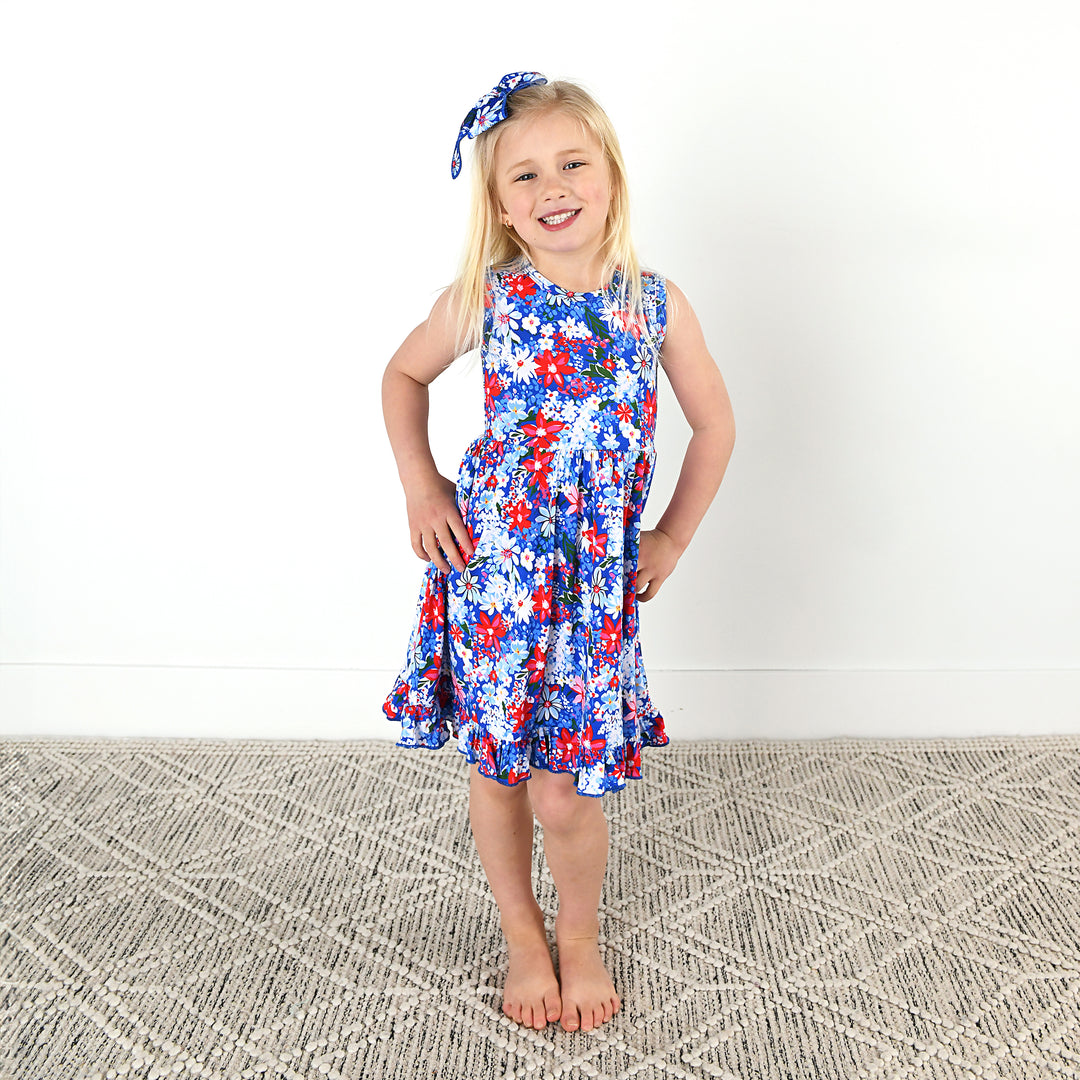 Presley Floral TANK TWIRL DRESS - Gigi and Max