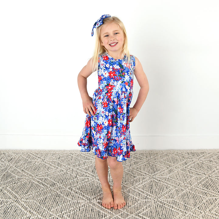 Presley Floral TANK TWIRL DRESS - Gigi and Max