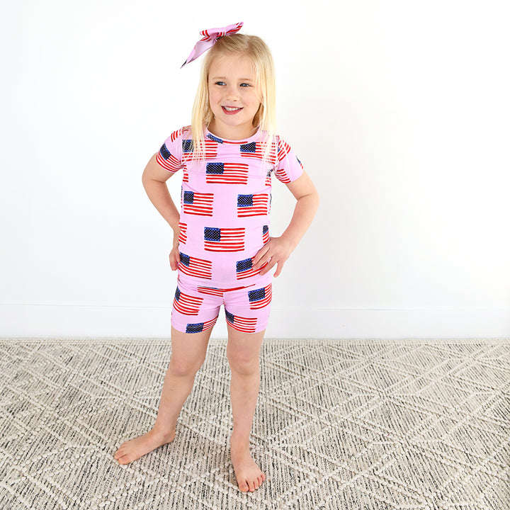 Betty Pink Flag TWO PIECE - SHORTS - Gigi and Max