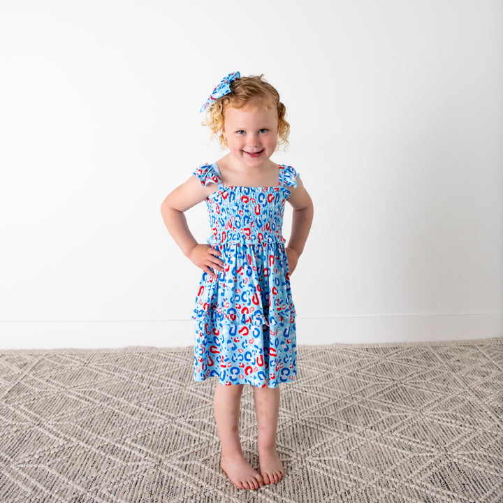 Kinsley Leopard SMOCKED DRESS - Gigi and Max
