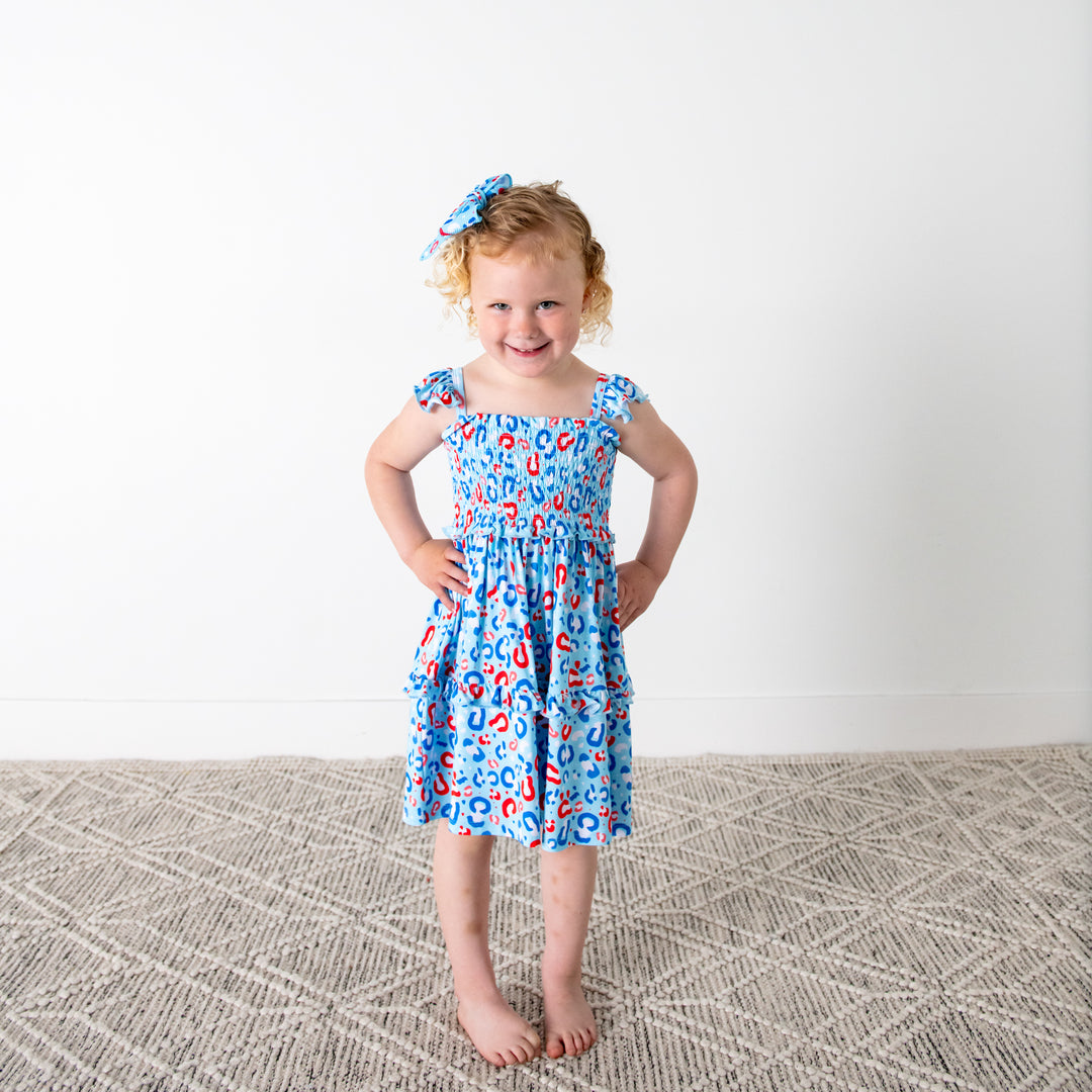 Kinsley Leopard SMOCKED DRESS - Gigi and Max