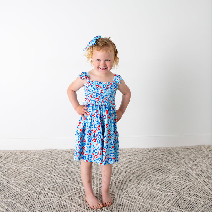 Kinsley Leopard SMOCKED DRESS - Gigi and Max