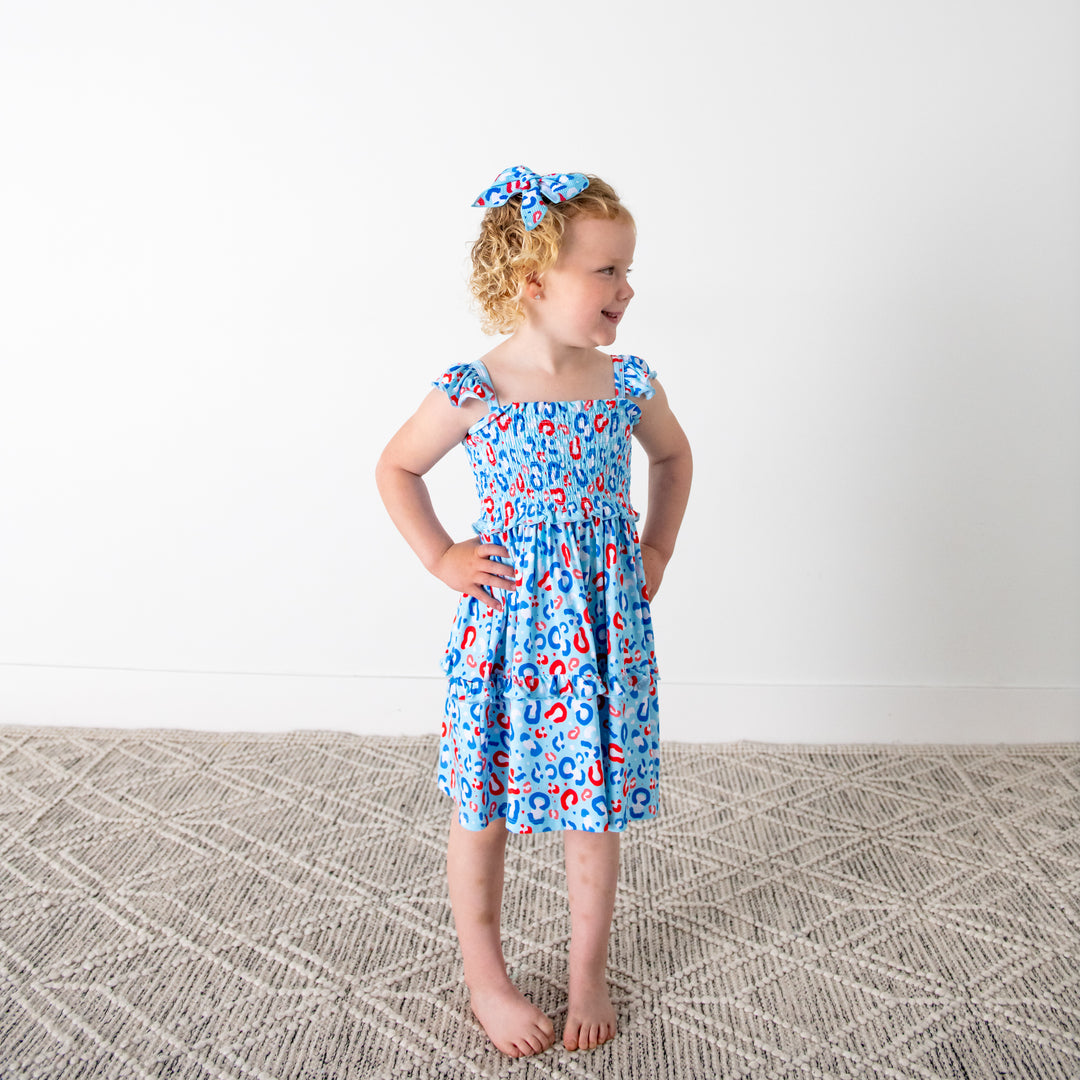 Kinsley Leopard SMOCKED DRESS - Gigi and Max