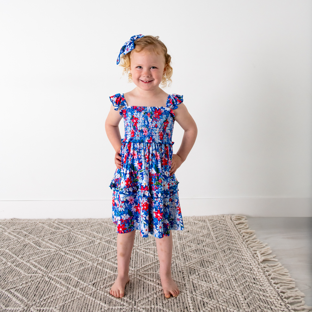 Presley Floral SMOCKED DRESS - Gigi and Max