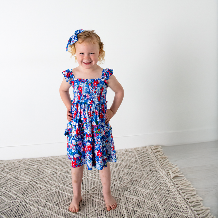 Presley Floral SMOCKED DRESS - Gigi and Max