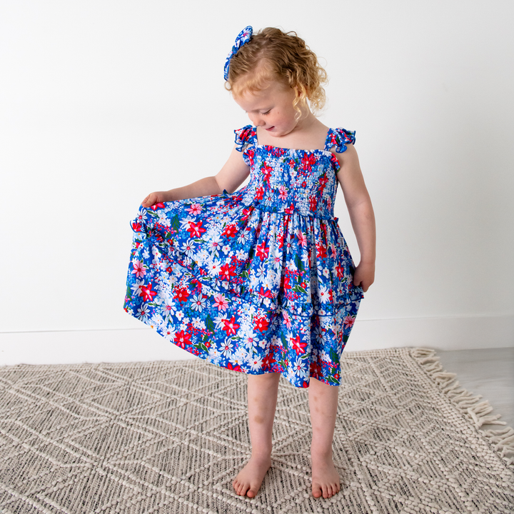 Presley Floral SMOCKED DRESS - Gigi and Max