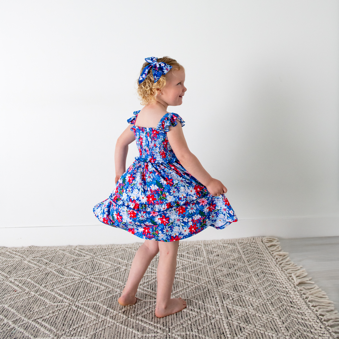 Presley Floral SMOCKED DRESS - Gigi and Max