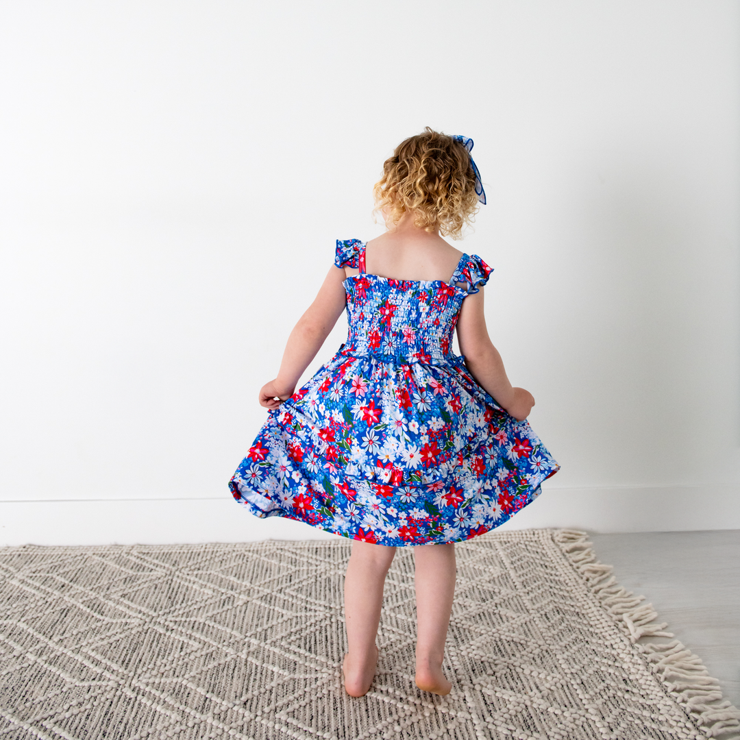 Presley Floral SMOCKED DRESS - Gigi and Max