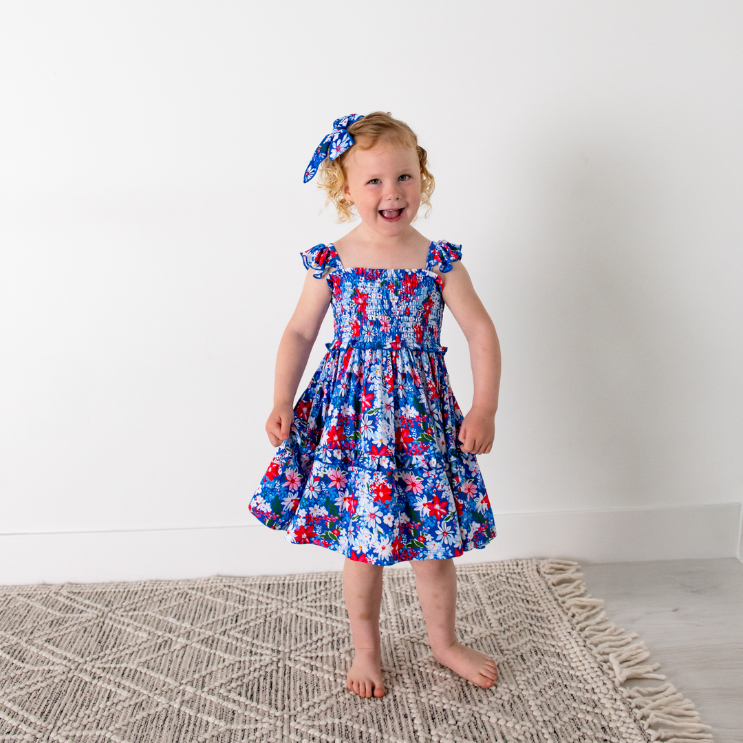 Presley Floral SMOCKED DRESS - Gigi and Max