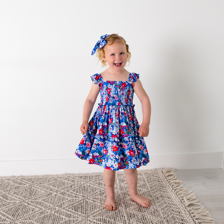 Presley Floral SMOCKED DRESS - Gigi and Max
