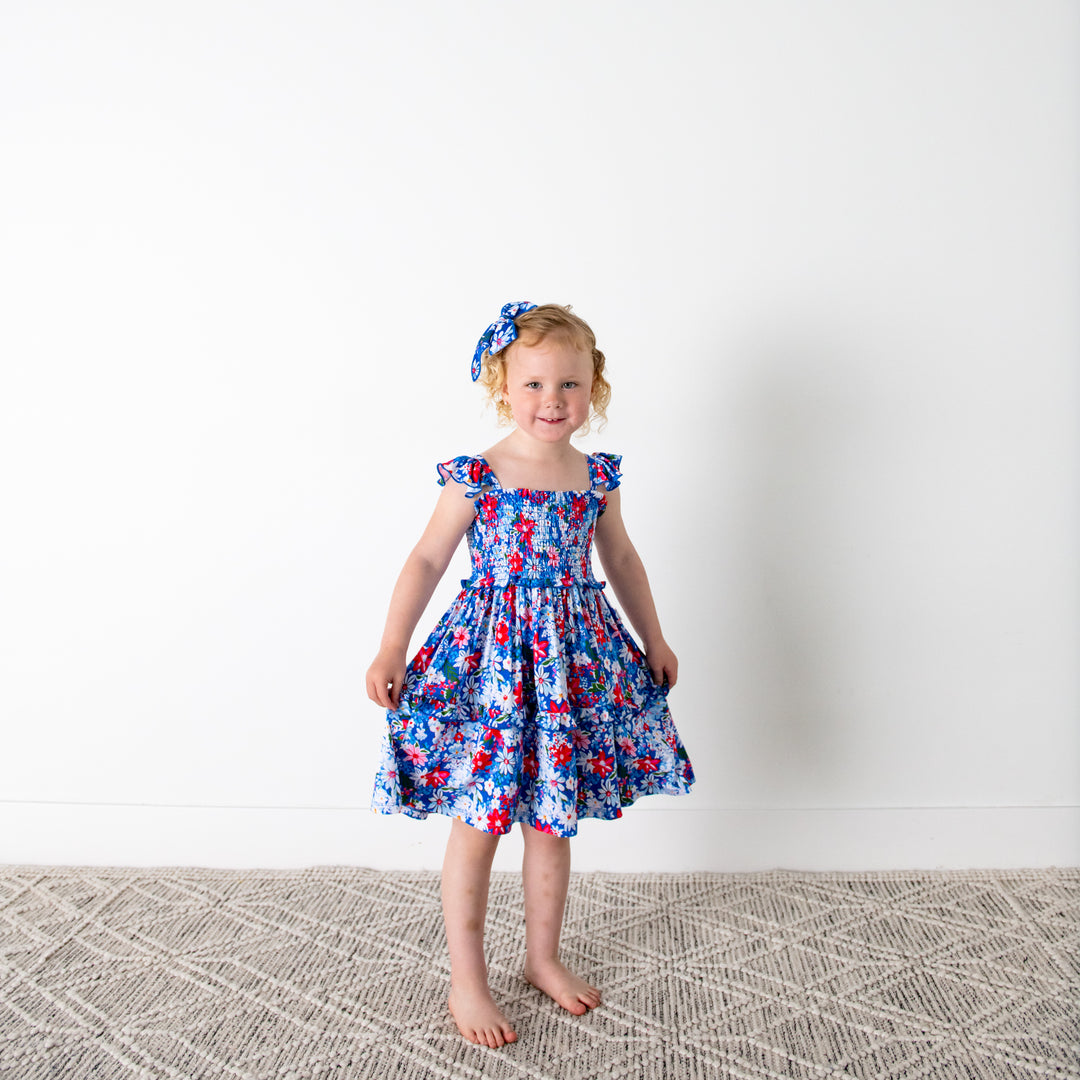 Presley Floral SMOCKED DRESS - Gigi and Max
