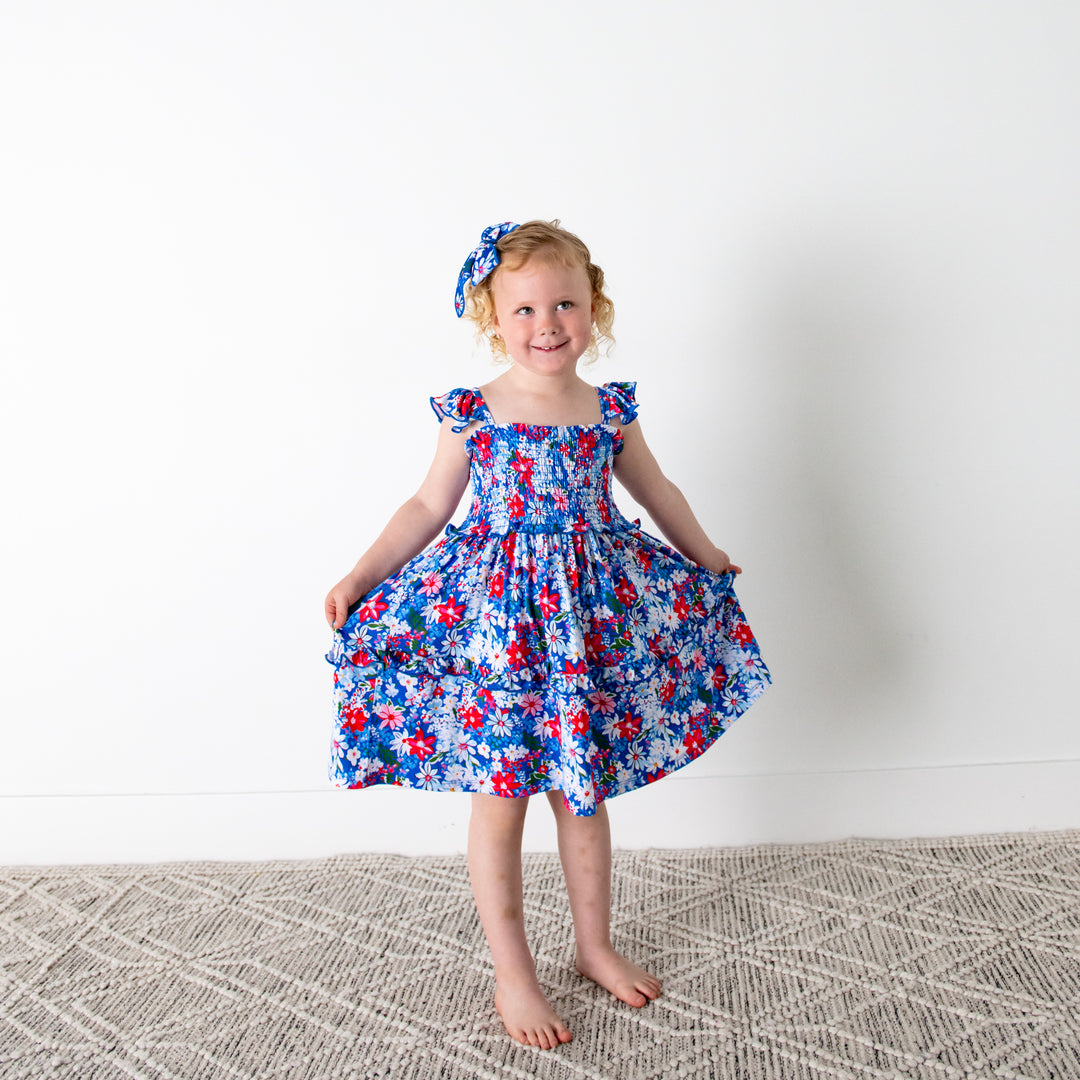 Presley Floral SMOCKED DRESS - Gigi and Max