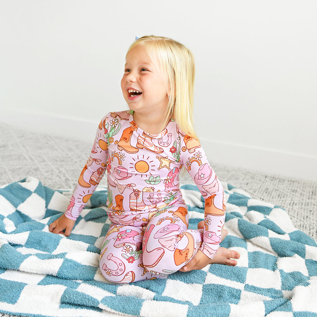 Drake Blue Checks PLUSH BLANKET