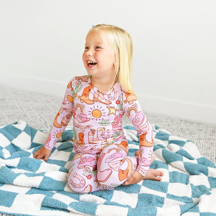 Drake Blue Checks PLUSH BLANKET