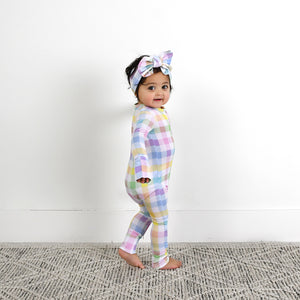 Winnie Pastel Plaid HEADWRAP - Gigi and Max