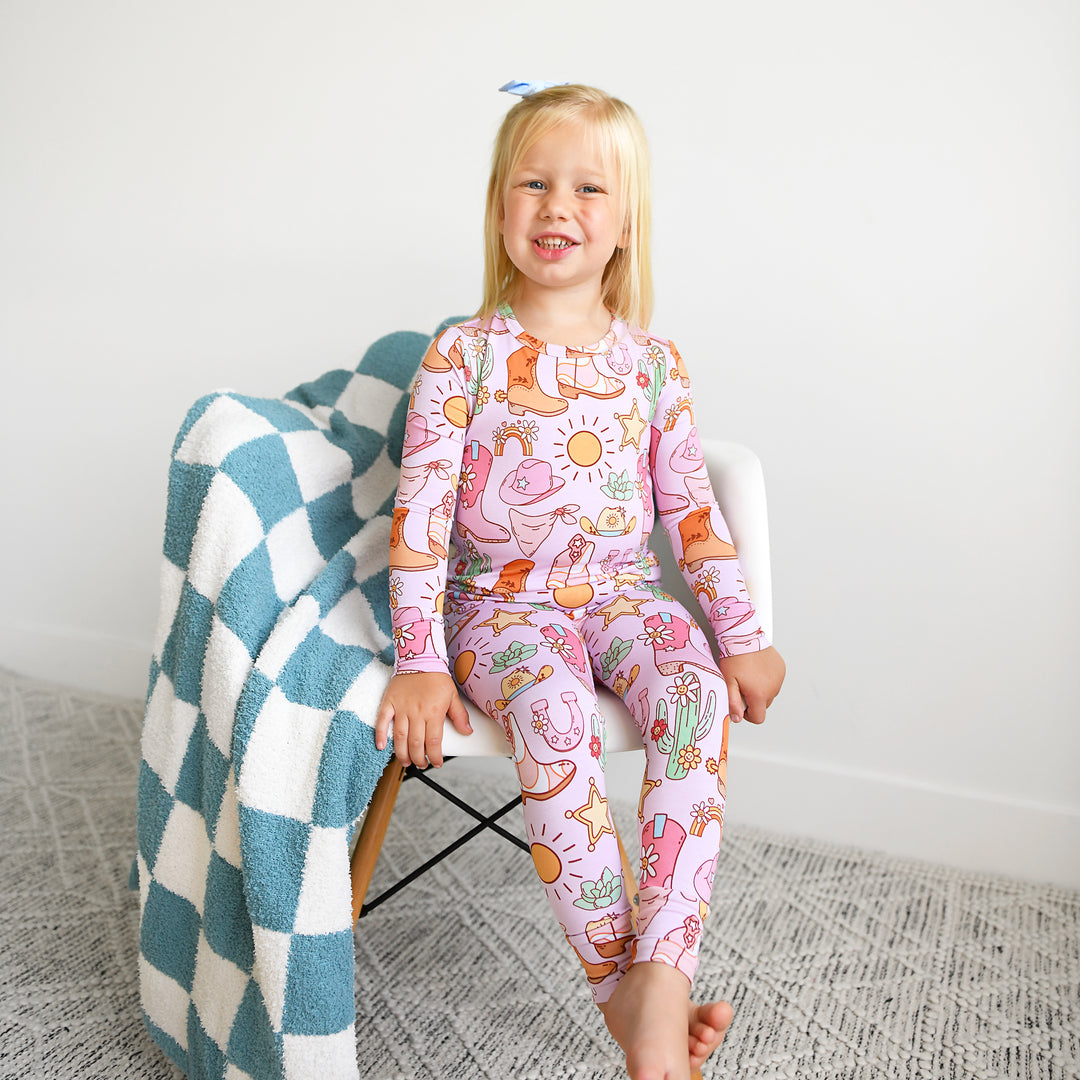 Drake Blue Checks PLUSH BLANKET