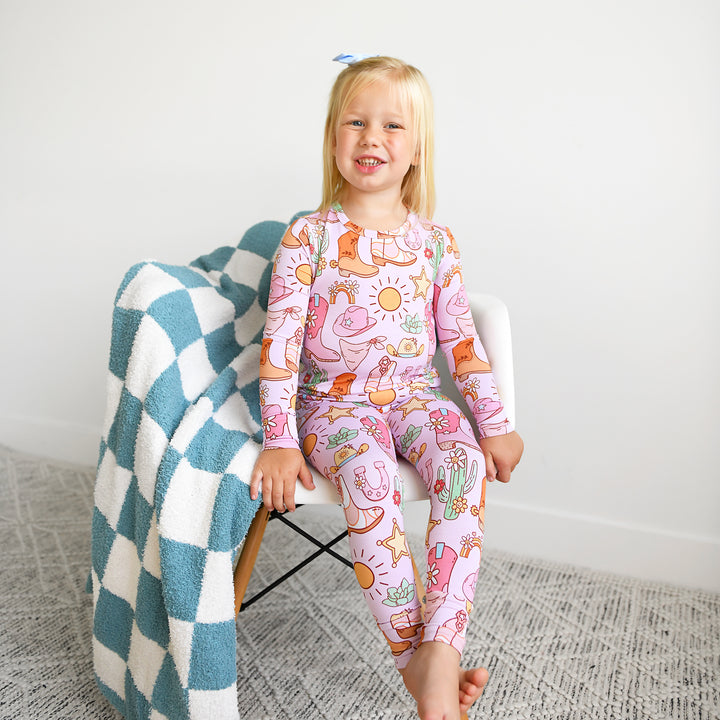 Drake Blue Checks PLUSH BLANKET