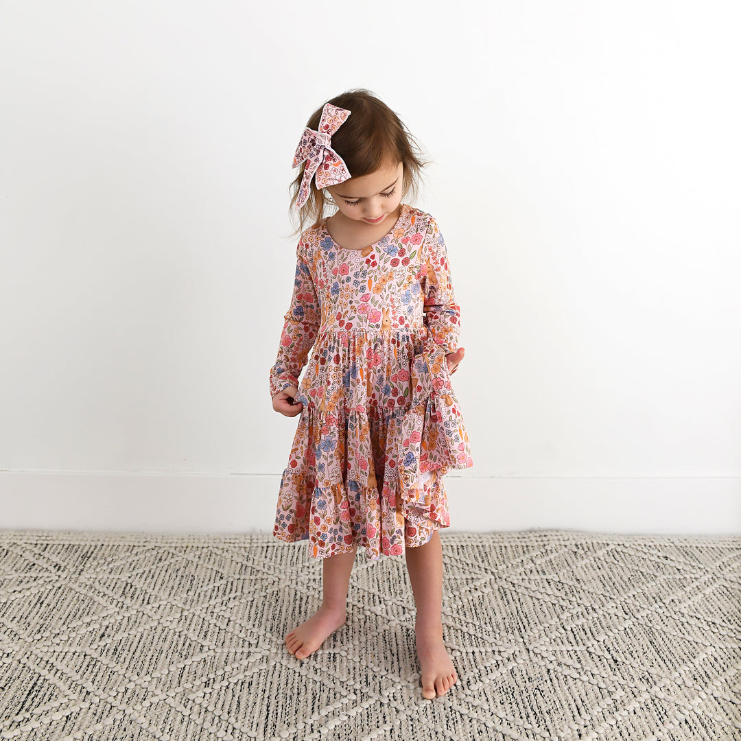 Meadow Floral Bunny SWING DRESS - Gigi and Max