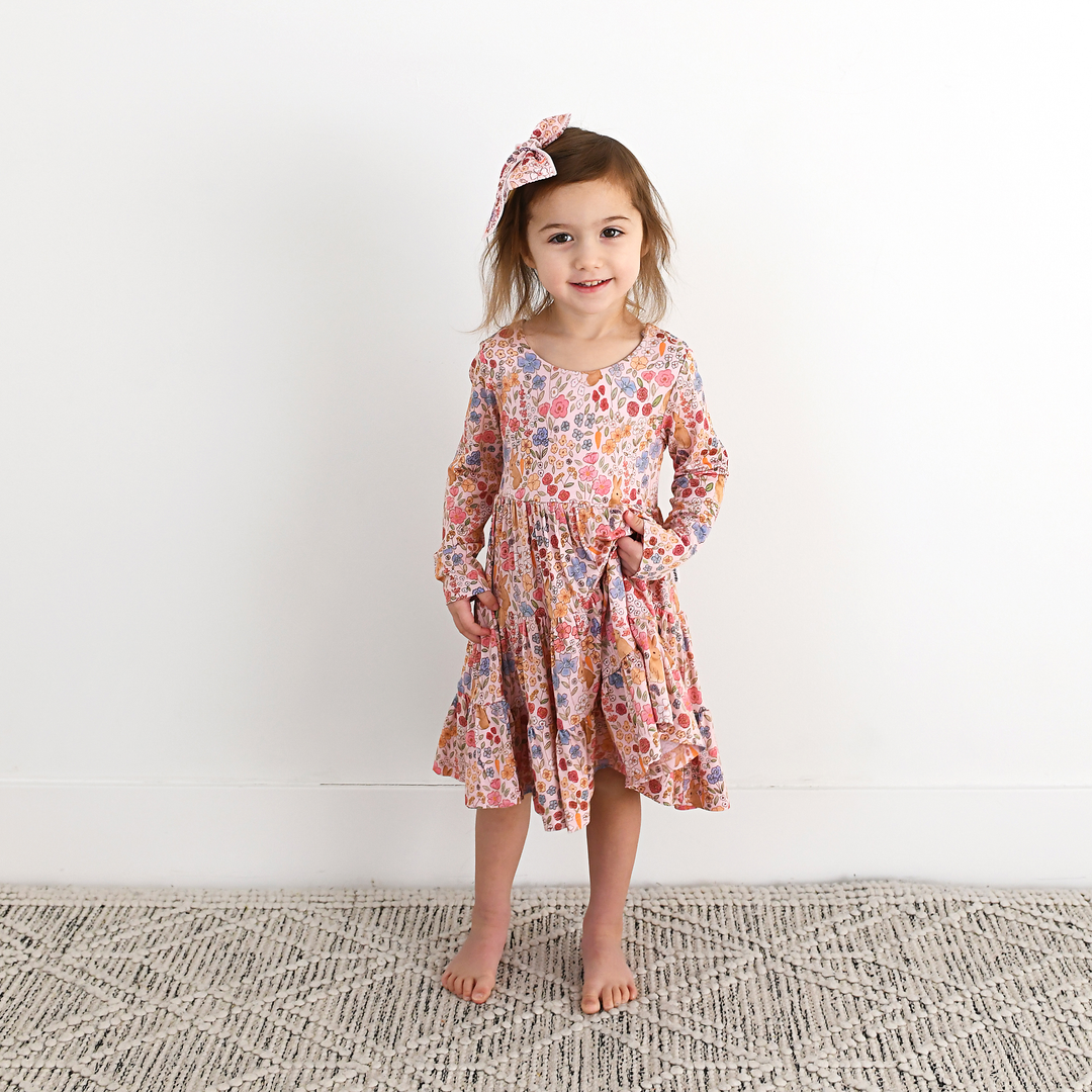 Meadow Floral Bunny SWING DRESS - Gigi and Max