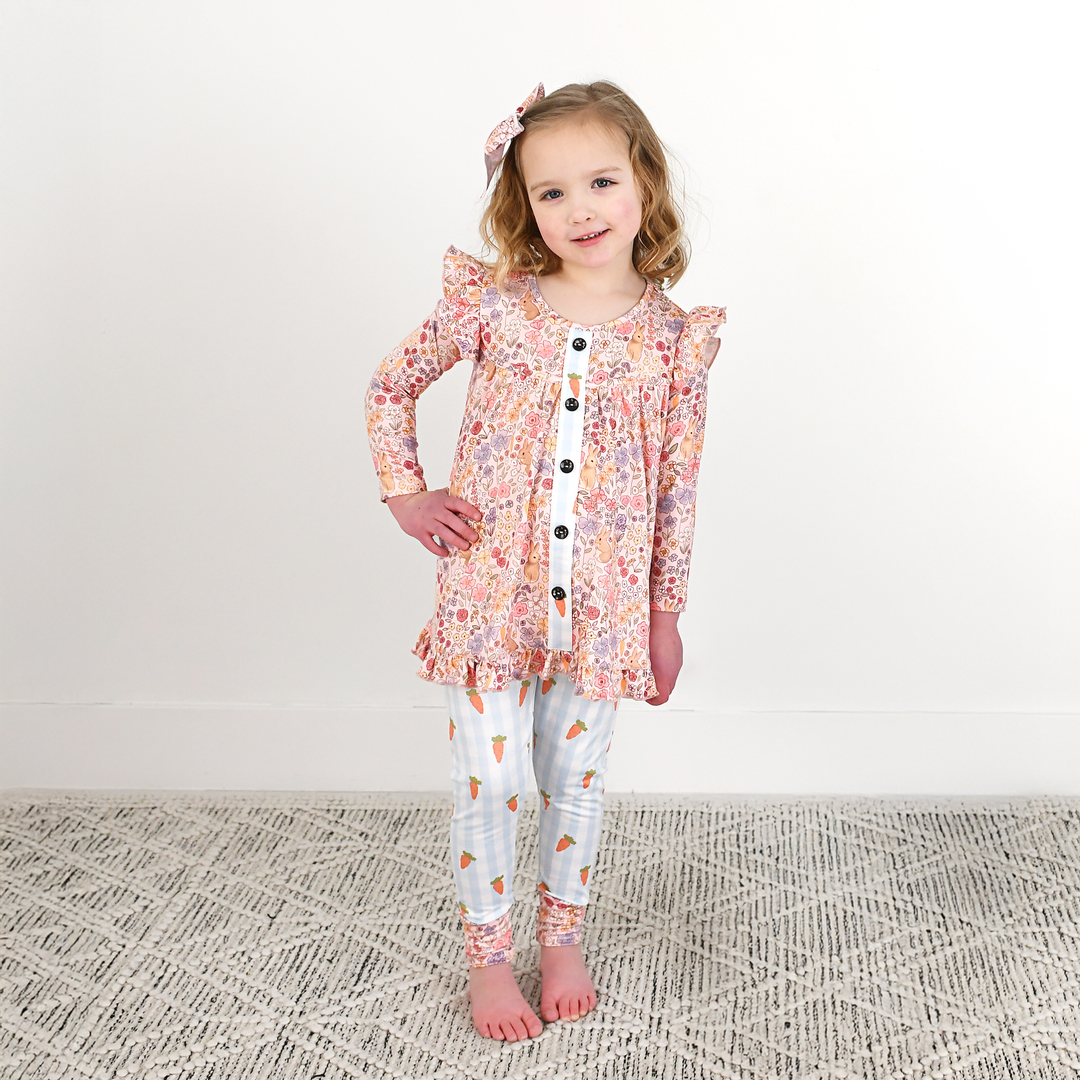 Meadow Floral Bunny PEPLUM SET - Gigi and Max
