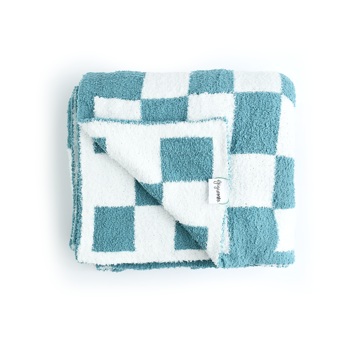 Drake Blue Checks PLUSH BLANKET - Gigi and Max