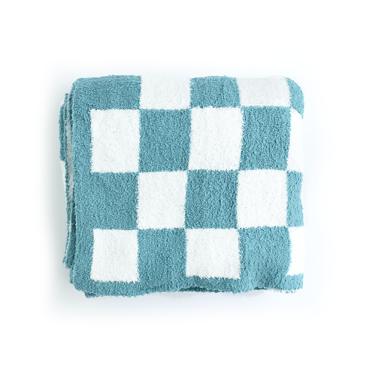 Drake Blue Checks PLUSH BLANKET - Gigi and Max