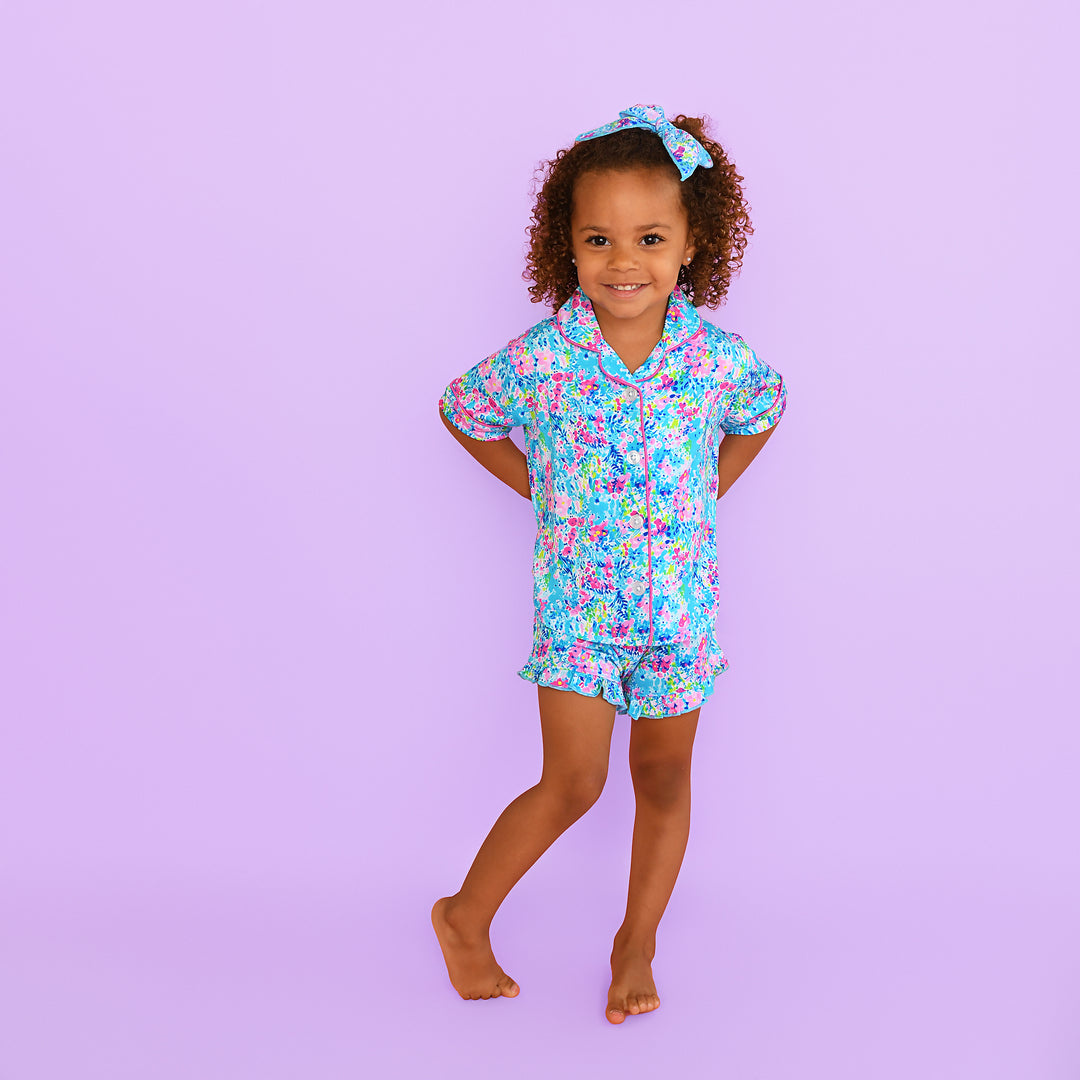 Ella RUFFLE LOUNGE SHORT SET - Gigi and Max