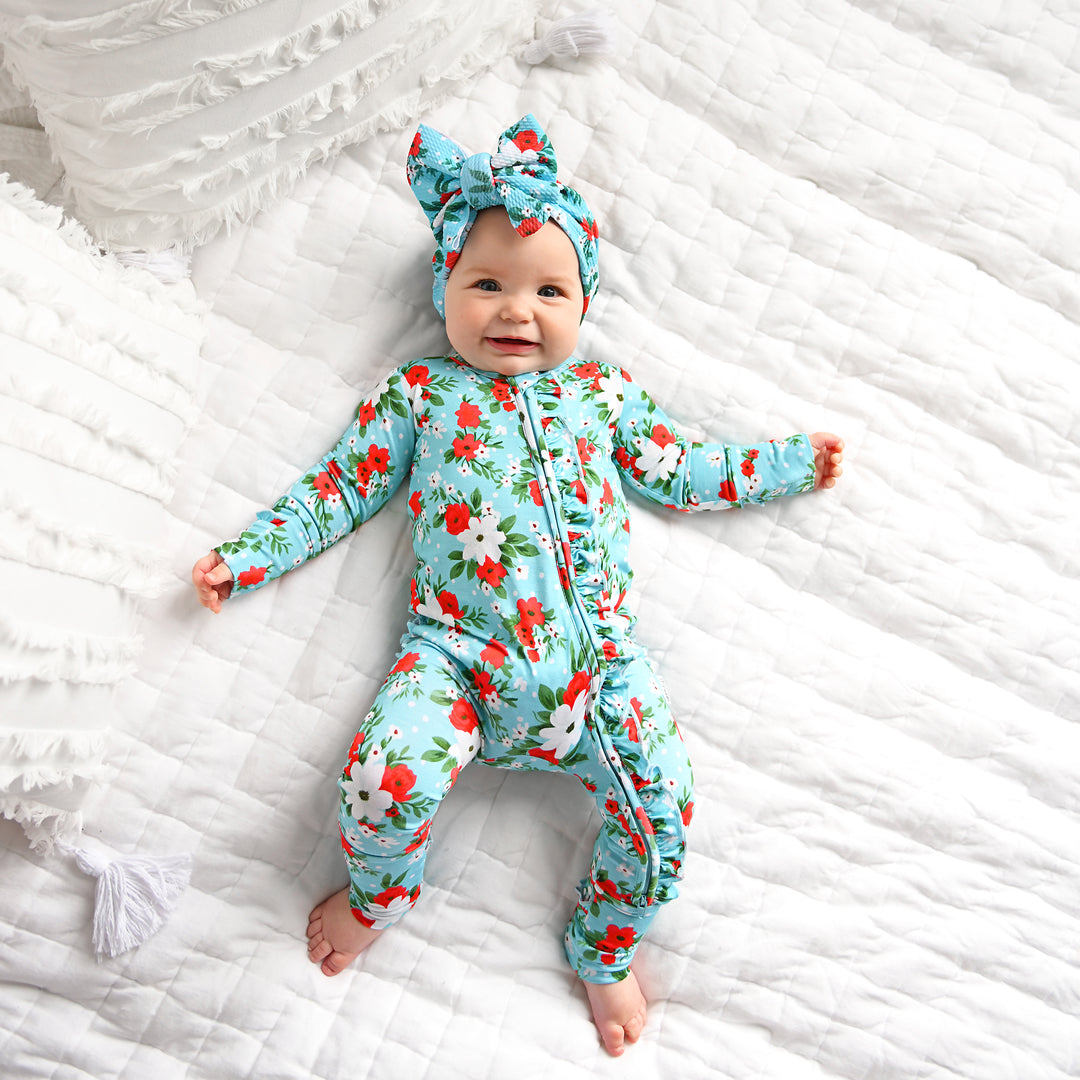 Elsa Floral RUFFLE ZIP - Gigi and Max