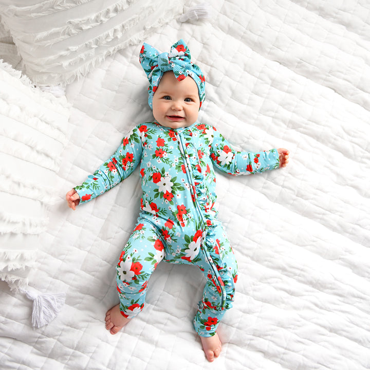 Elsa Floral RUFFLE ZIP - Gigi and Max