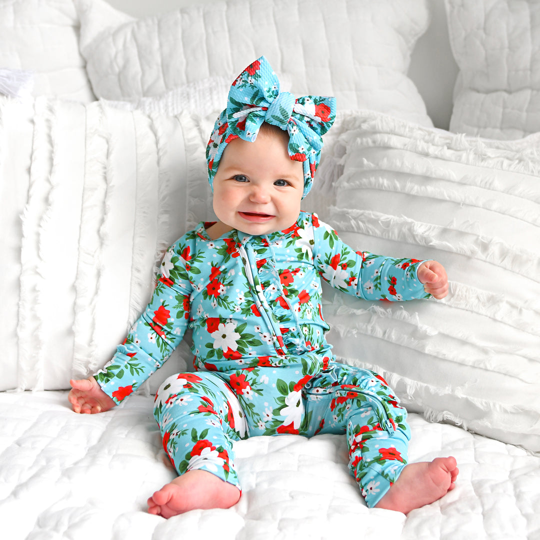 Elsa Floral RUFFLE ZIP - Gigi and Max