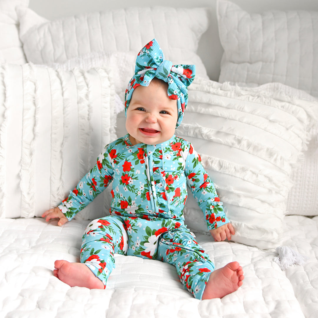 Elsa Floral RUFFLE ZIP - Gigi and Max