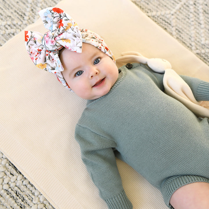 Oatmeal KNIT BLANKET - Gigi and Max